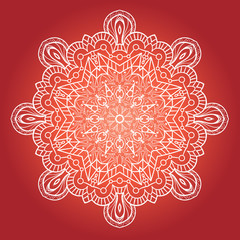 Ethnic Fractal Meditation Mandala Vector