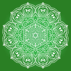 Ethnic Fractal Meditation Mandala Vector