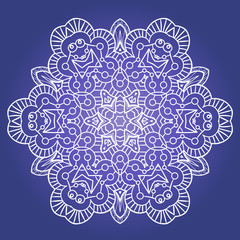 Ethnic Fractal Meditation Mandala Vector