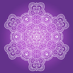 Ethnic Fractal Meditation Mandala Vector