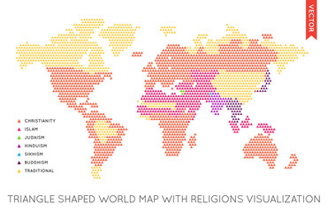 Vector Flat World Map Infographic. Map of the World.