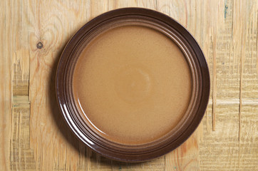 Plate on table