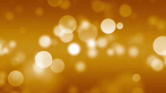 Abstract bokeh golden particles and lights. warm Christmas background. Seamless loop