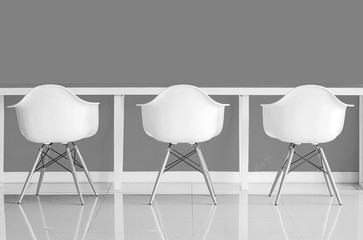 white chair in modern design