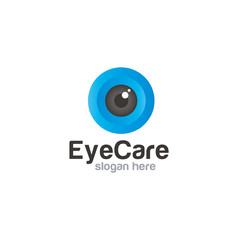 Eye care logo design vector
