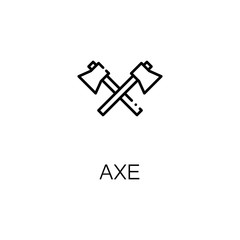 Axe flat icon or logo for web design.
