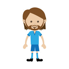 football soccer player icon image vector illustration design 