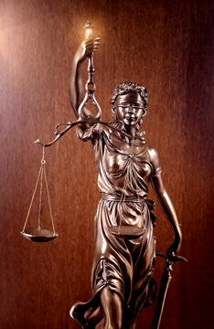 Statue of justice, law concept