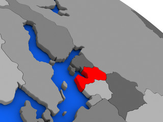 Latvia in red