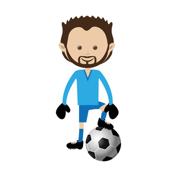 football soccer player icon image vector illustration design 