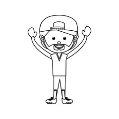 Obraz premium football soccer player icon image vector illustration design 