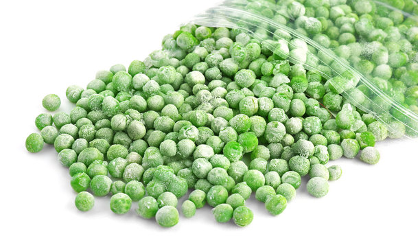 Frozen Peas Isolated On White