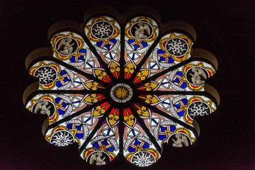 Stained glass of Church Saint Mary above Minerva Rome I