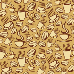 coffee background (seamless pattern)