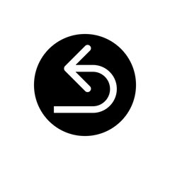 Back, modern flat icon