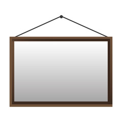 blank hanging sign icon image vector illustration design 