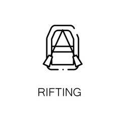 Rifting flat icon or logo for web design.
