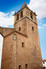 Fototapeta na wymiar Caceres church of Santiago in Spain