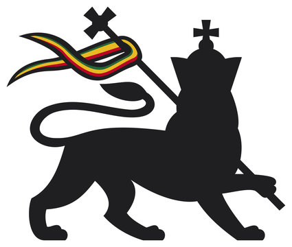 the lion of judah (rastafarian reggae symbol)
