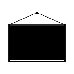 blank hanging sign icon image vector illustration design 