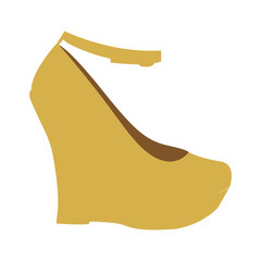 wedge shoe icon image vector illustration design 