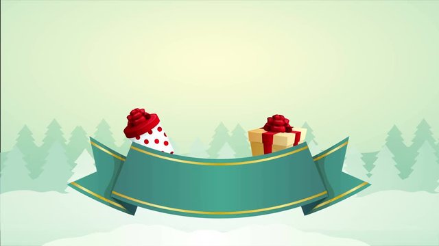 Merry Christmas video animation footage