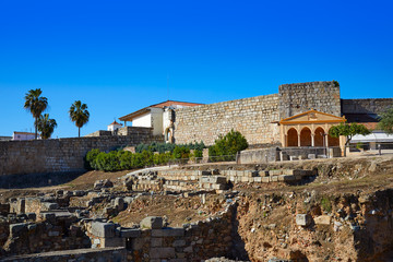 Merida Alcazaba in Spain Badajoz Extremadura