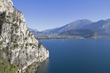 Obraz premium Alte Ponalestrasse am Gardasee