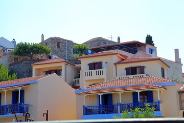Fototapeta na wymiar Houses in the Old Village,Alonissos,Greece