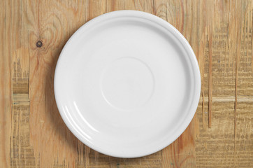 Plate on table