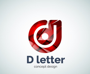 Vector D letter concept logo template