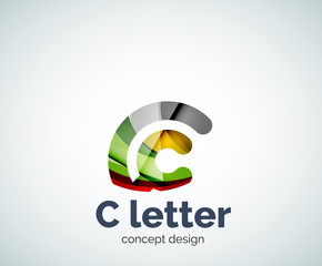 Vector C letter concept logo template