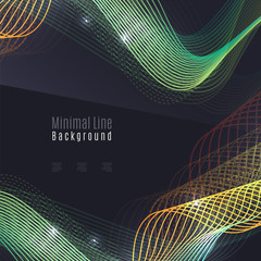 Smoke wave on dark background