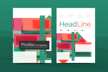 Straight lines geometric business report templates