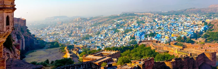 Fotobehang Jodhpur, de blauwe stad van Rajasthan, India © photoff