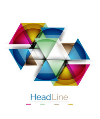 Glossy glass modern triangle layout