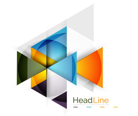 Glossy glass modern triangle layout