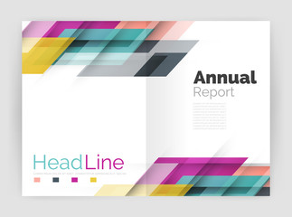 Fototapeta premium Modern line design, motion concept. Business annual report brochure templates