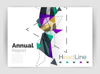 Unusual abstract corporate business brochure template