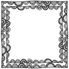 bohemian or boho style ornamental frame icon image vector illustration design 