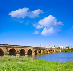 Fototapeta premium Merida in Spain entrance roman bridge