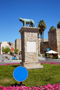 Merida Romulo Remo statue in Spain Badajoz