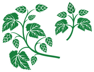 hops leaf design (beer symbol)