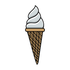 ice cream cone icon image vector illustration design 