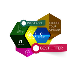 Geometric business infographics templates