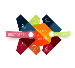 Geometric business infographics templates