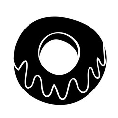 glazed donut icon image vector illustration design 