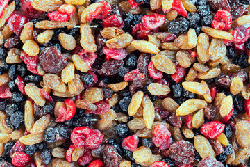 dried mixed berries background
