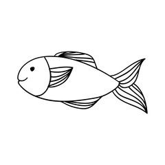 fish happy cartoon icon image vector illustration design 