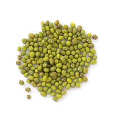 Mung beans isolated on white background